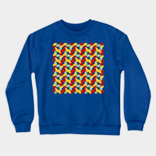 Red-and-yellow pattern Crewneck Sweatshirt